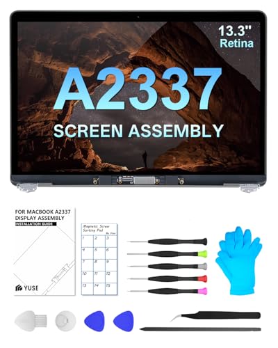 Replacement Screen 13 3 for MacBook Air 13 inch A2337 M1 2020 Year  Model  EMC 3598 MGN93 MGNA3 MGND3 MGNE3 MGN63 MGN73  Full LCD Screen Display Assembly  Gray