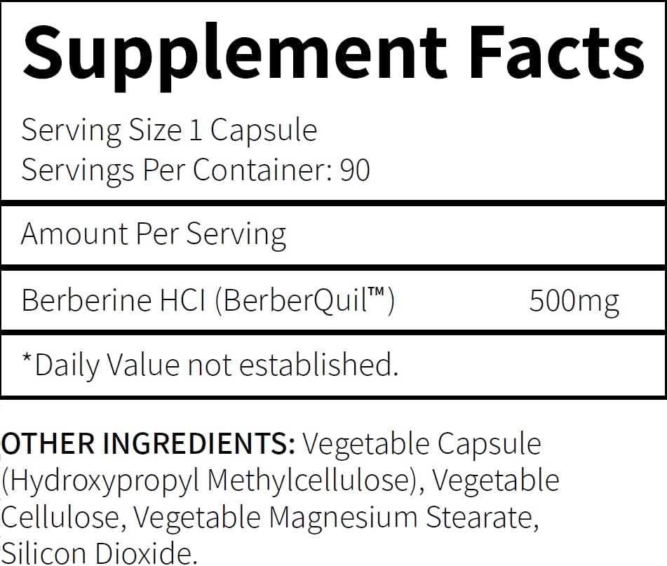 Research Labs 2 Fer 1 Ad   1500mg Clinical Grade Berberine High Absorption Formula & BerberQuil  Support  180 Total Capsules  500mg Each Capsule