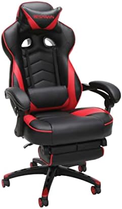 Respawn 110 Pro Ergonomic Gaming Chair with Footrest for Adults   Comfortable Office Gaming Recliner with Lumbar Support and Headrest  Racing Style Video Game Chairs for Computer Gamer   Gray Fabric