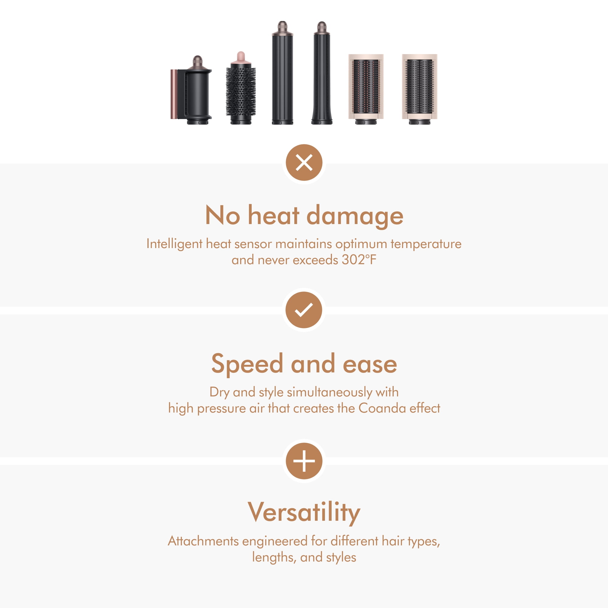 Restored Premium Dyson Airwrap  Multi styler Complete Long   Ceramic Pink/Rose Gold  Refurbished