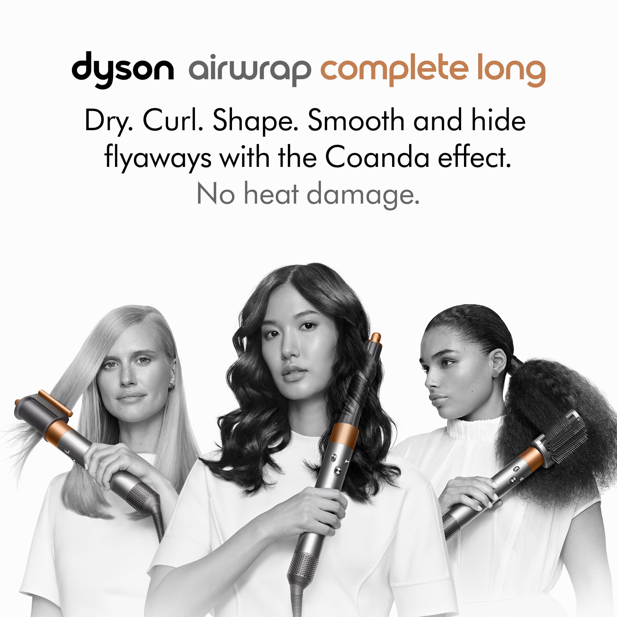 Restored Premium Dyson Airwrap  Multi styler Complete Long   Nickel/Copper  Refurbished