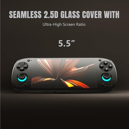 Retroid Pocket 5 Retro Handheld Game Console  8 128G  5 5 inch Touchscreen 1080p Portable Android Gaming Handheld with Adreno 650 GPU & WiFi 6/BT5 1  Snapdragon 865 Processor  Android 13  Black 