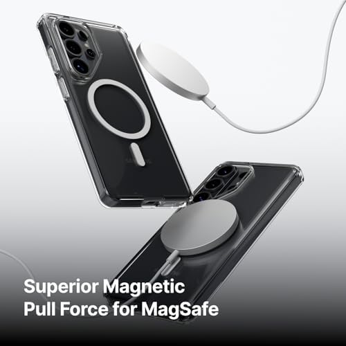 RhinoShield Phone Case Compatible with MagSafe for Galaxy S26 Ultra   Clear   Anti Yellowing  High Transparency  Superior Magnetic  Shockproof with Military Grade Drop Protection