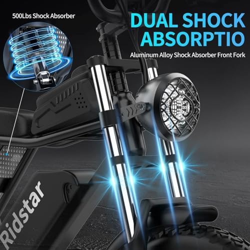 Ridstar Electric Bike for Adults Q20  3000/1500W  37/30MPH 52V 40AH 48V/20AH E Bike 30 180 Miles Electric Motorcycle  20 Fat Tire Dirt Bike  UL2849 GCC All Terrain for Mountains  Snow  Sand  Road