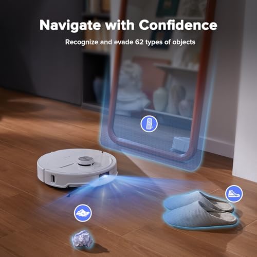 Roborock Qrevo Edge S5A Robot Vacuum and Mop  18 500Pa  Zero Tangling  DuoDivide Main Brush  FlexiArm Side Brush  Hot Water Mop Washing & Self Cleaning  Warm Air Drying  Self Emptying  White