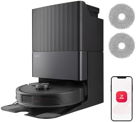 Roborock Qrevo Edge S5A Robot Vacuum and Mop  18 500Pa  Zero Tangling  DuoDivide Main Brush  FlexiArm Side Brush  Hot Water Mop Washing & Self Cleaning  Warm Air Drying  Self Emptying  White