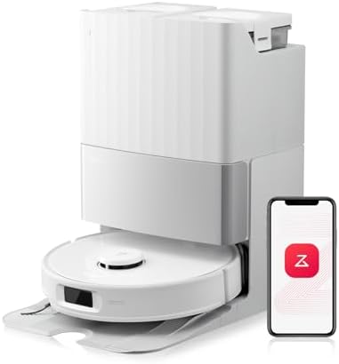 Roborock Qrevo Edge S5A Robot Vacuum and Mop  18 500Pa  Zero Tangling  DuoDivide Main Brush  FlexiArm Side Brush  Hot Water Mop Washing & Self Cleaning  Warm Air Drying  Self Emptying  White