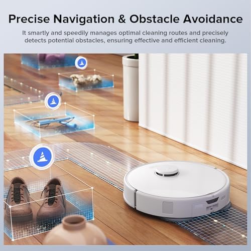 Roborock Qrevo Edge S5A Robot Vacuum and Mop  18 500Pa  Zero Tangling  DuoDivide Main Brush  FlexiArm Side Brush  Hot Water Mop Washing & Self Cleaning  Warm Air Drying  Self Emptying  White