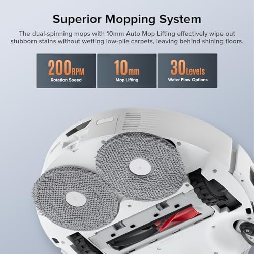 Roborock Qrevo Edge S5A Robot Vacuum and Mop  18 500Pa  Zero Tangling  DuoDivide Main Brush  FlexiArm Side Brush  Hot Water Mop Washing & Self Cleaning  Warm Air Drying  Self Emptying  White