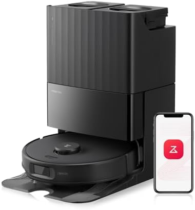 Roborock Qrevo Edge S5A Robot Vacuum and Mop  18 500Pa  Zero Tangling  DuoDivide Main Brush  FlexiArm Side Brush  Hot Water Mop Washing & Self Cleaning  Warm Air Drying  Self Emptying  White