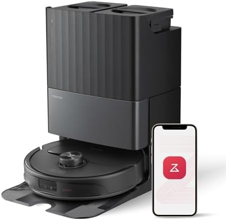 Roborock Qrevo Edge S5A Robot Vacuum and Mop  18 500Pa  Zero Tangling  DuoDivide Main Brush  FlexiArm Side Brush  Hot Water Mop Washing & Self Cleaning  Warm Air Drying  Self Emptying  White