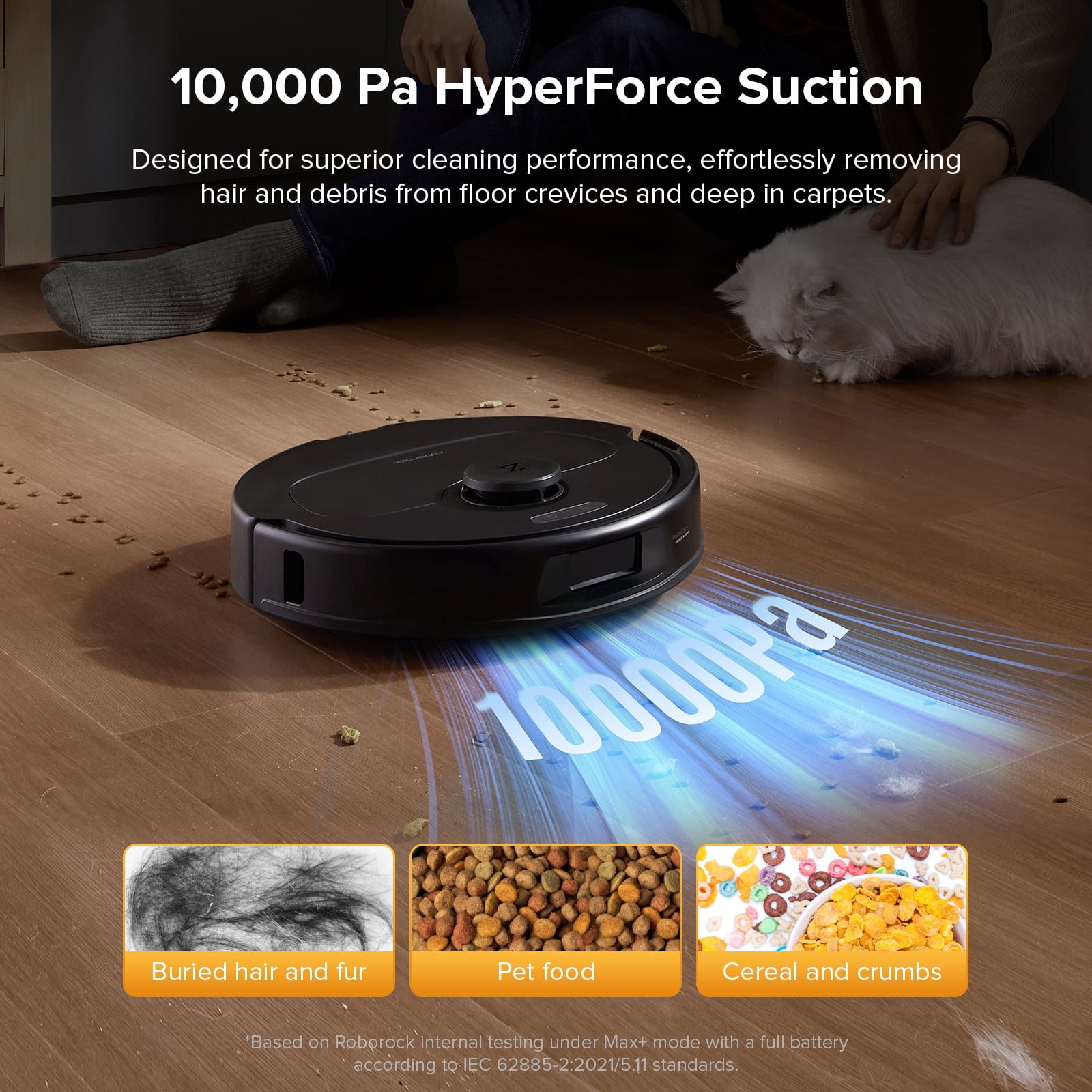 Roborock Qrevo Series Robot Vacuum and Mop  10 000Pa Powerful Suction  QV 35S   Self Emptying & Refilling  Self Mop Washing & Air Drying