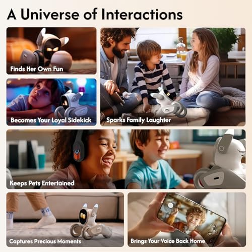 Robot Pet Dog ChatGPT 4o Smart AI Powered Companion Voice & Gesture Control  Real Time Interaction Robotics Toys for Kids  Home Monitoring   Includes Charging Dock