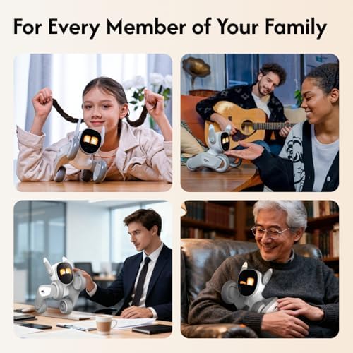 Robot Pet Dog ChatGPT 4o Smart AI Powered Companion Voice & Gesture Control  Real Time Interaction Robotics Toys for Kids  Home Monitoring   Includes Charging Dock