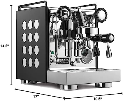 Rocket Espresso Appartamento Nera Espresso Machine   E61   Heat Exchanger   Black/White