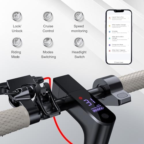 Roinside Electric Scooter   8 5/10/14 Solid Tires  350W/500W Motor  Up to 19/22MPH& 16/21/23/24Miles Long Range Portable Commuting Scooter for Adults with Double Braking System  App