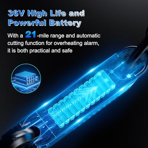 Roinside Electric Scooter   8 5/10/14 Solid Tires  350W/500W Motor  Up to 19/22MPH& 16/21/23/24Miles Long Range Portable Commuting Scooter for Adults with Double Braking System  App