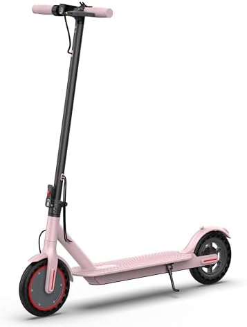 Roinside Electric Scooter   8 5/10/14 Solid Tires  350W/500W Motor  Up to 19/22MPH& 16/21/23/24Miles Long Range Portable Commuting Scooter for Adults with Double Braking System  App