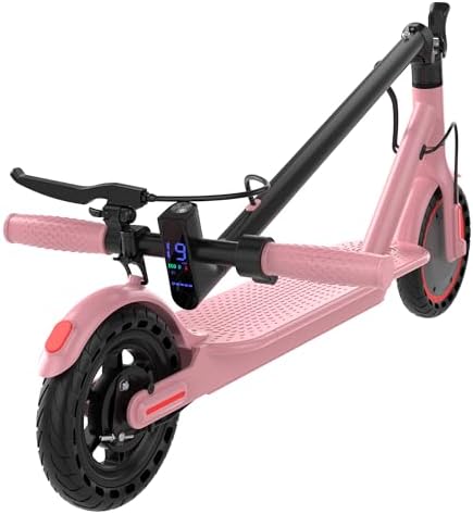 Roinside Electric Scooter   8 5/10/14 Solid Tires  350W/500W Motor  Up to 19/22MPH& 16/21/23/24Miles Long Range Portable Commuting Scooter for Adults with Double Braking System  App