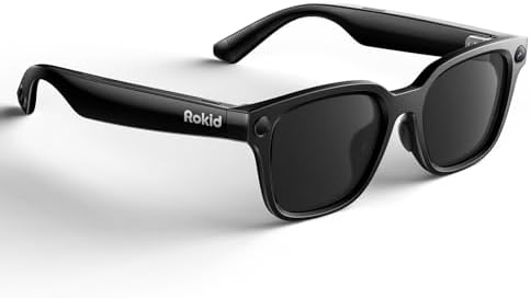 Rokid Ai Glasses Style  Non Display   2026 Smart Audio Sun Glasses with ChatGPT & Gemini  Real Time Translation  12MP Camera  Voice Controlled Assistant  Hands Free Calls  Productivity for Travel