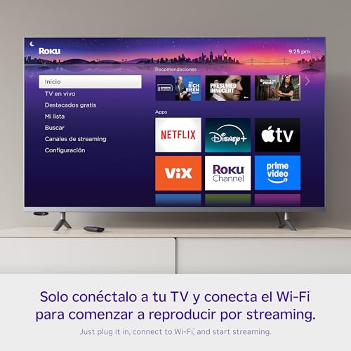 Roku Express Dispositivo de Streaming HD para TV Spanish Edition Con VIX Premium Control remoto con botones de acceso rápido I Roku Express HD Streaming Device for TV with VIX Premium Offer