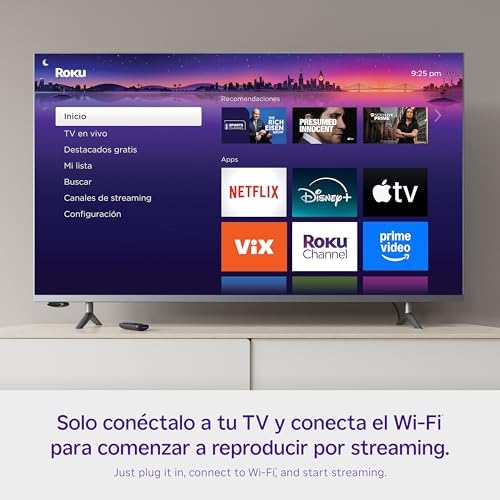 Roku Express Dispositivo de Streaming HD para TV  Spanish Edition    Con VIX Premium  Control remoto con botones de acceso rápido I Roku Express HD Streaming Device for TV  with VIX Premium Offer