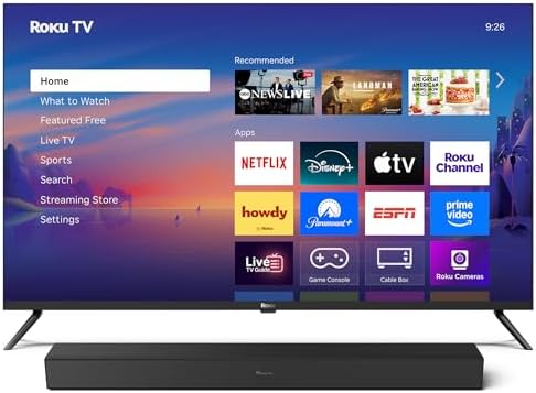 Roku Smart TV   55 Inch Select Series  4K HDR TV   Roku TV with Enhanced Voice Remote   Flat Screen LED Television with Wi Fi for Streaming Live Local News  Sports  Family Entertainment