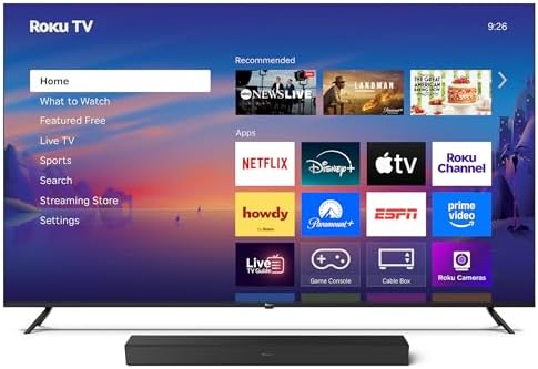 Roku Smart TV   55 Inch Select Series  4K HDR TV   Roku TV with Enhanced Voice Remote   Flat Screen LED Television with Wi Fi for Streaming Live Local News  Sports  Family Entertainment