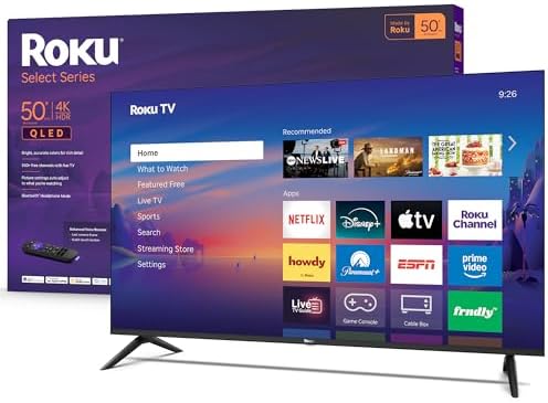 Roku Smart TV   55 Inch Select Series  4K HDR TV   Roku TV with Enhanced Voice Remote   Flat Screen LED Television with Wi Fi for Streaming Live Local News  Sports  Family Entertainment