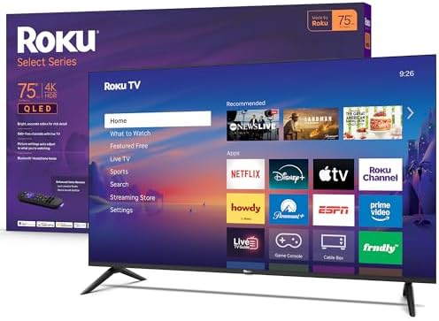 Roku Smart TV   55 Inch Select Series  4K HDR TV   Roku TV with Enhanced Voice Remote   Flat Screen LED Television with Wi Fi for Streaming Live Local News  Sports  Family Entertainment