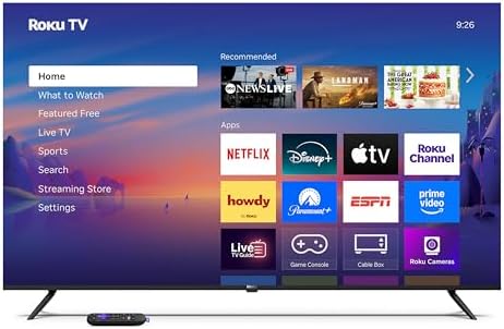 Roku Smart TV   65 Inch Select Series  4K HDR TV   RokuTV with Enhanced Voice Remote   Flat Screen LED Television with Wi Fi for Streaming Live Local News  Sports  Family Entertainment
