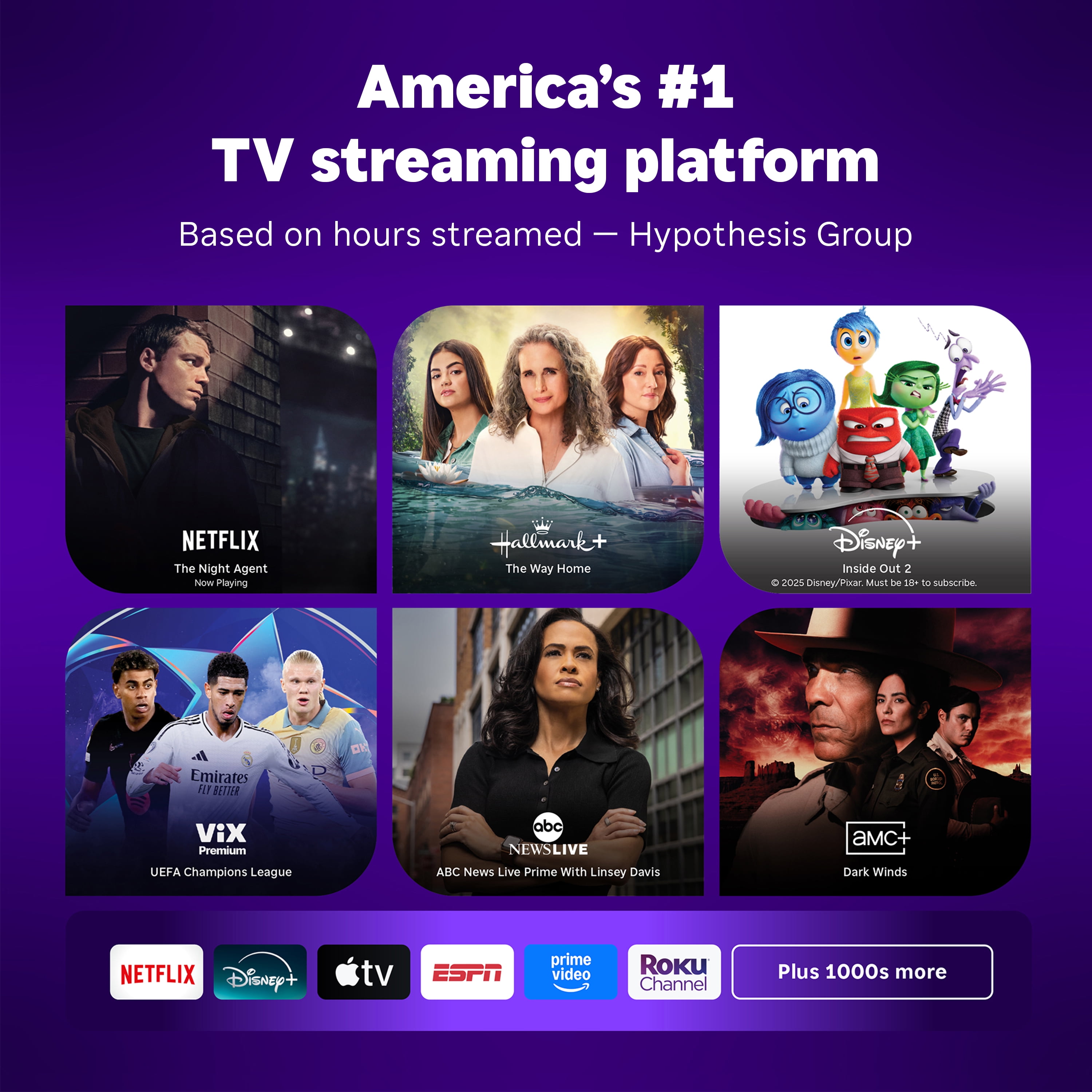 Roku Streamer 2025 - Dispositivo de Transmisión HD Roku para TV con Control Remoto por Voz - TV Gratis y en Vivo