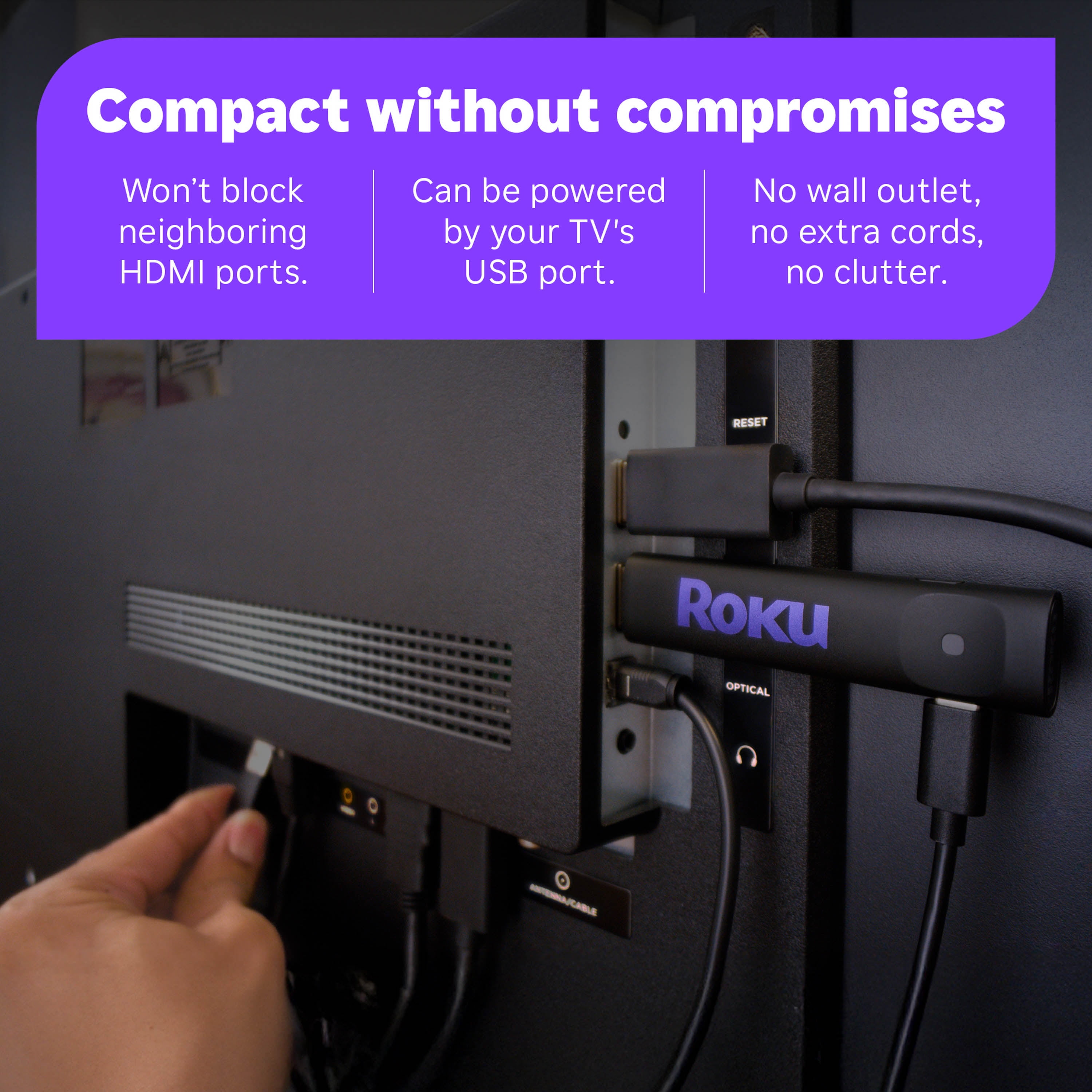Roku Streamer 2025 - Dispositivo de Transmisión HD Roku para TV con Control Remoto por Voz - TV Gratis y en Vivo