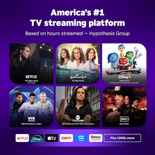 Roku Streaming Stick 4K   HDR & Dolby Vision Roku Streaming Device for TV with Voice Remote & Long Range Wi Fi   Free & Live TV