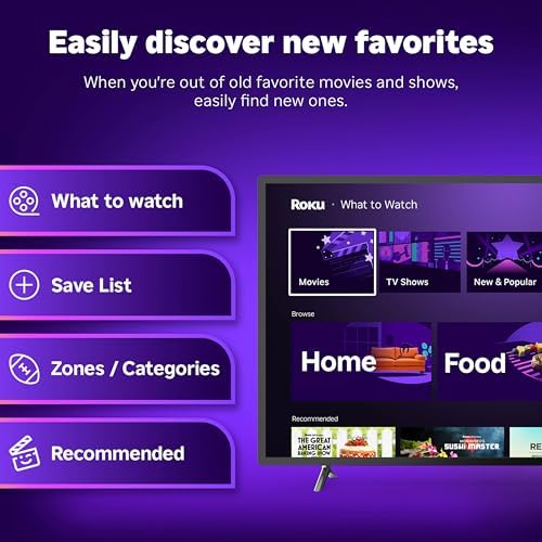 Roku Streaming Stick Plus 2025 - Dispositivo de transmisión Roku 4K y HDR para TV con control remoto por voz - TV gratis y en vivo