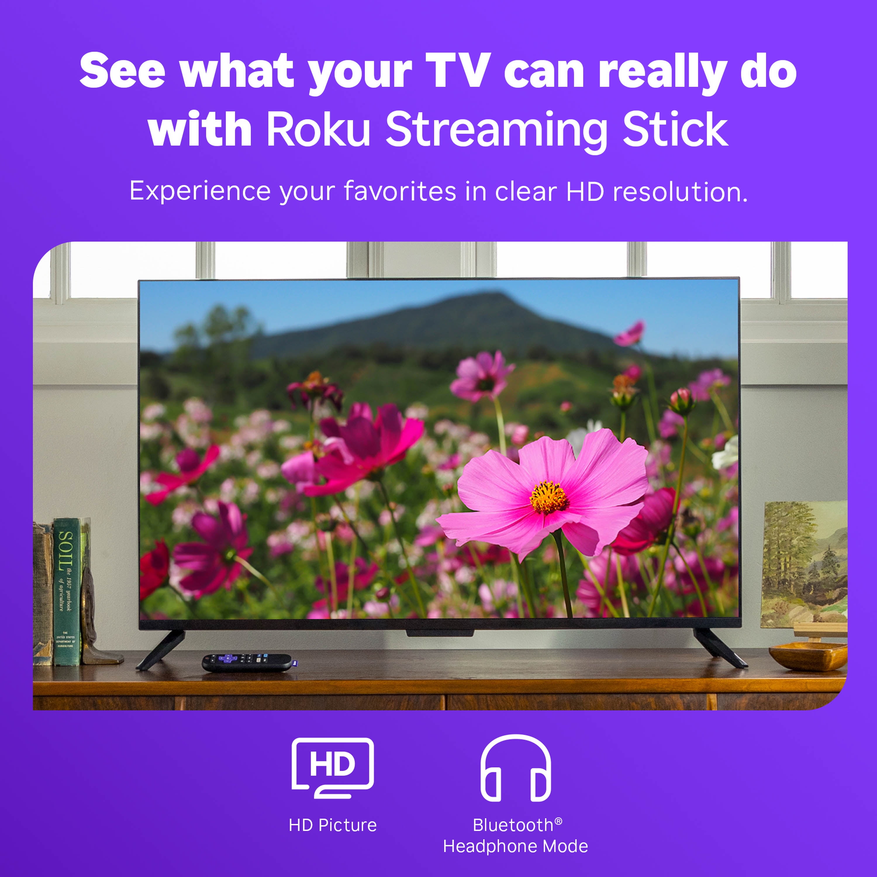 Roku Streaming Stick HD 2025   HD Roku Streaming Device for TV with Voice Remote   Free & Live TV