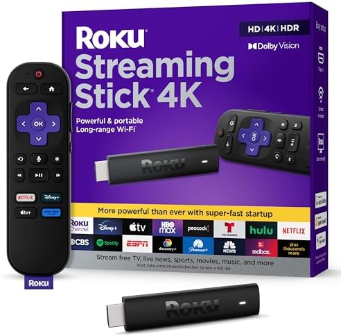 Roku Streaming Stick HD   HD Streaming Device for TV with Roku Voice Remote  Free & Live TV