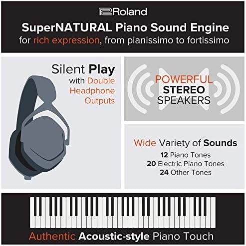 Roland FP 30X   Slim & Stylish 88 Note Digital Piano   Rich Tone & Authentic Ivory Feel   Built In Powerful Amplifier & Stereo Speakers   Onboard Sounds   Black