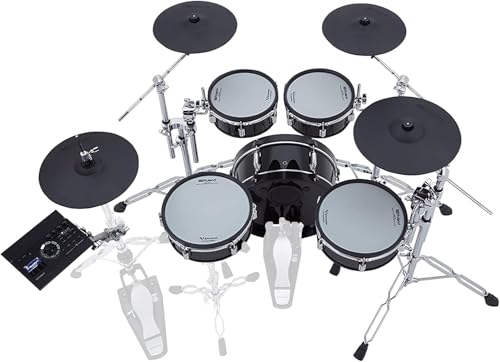 Roland VAD307 V Drums Acoustic Design Electronic Drum Set Bundle with Drum Throne  Audio Cable  Drumstick Bag  3 Pairs of Drumsticks and Austin Bazaar Polishing Cloth