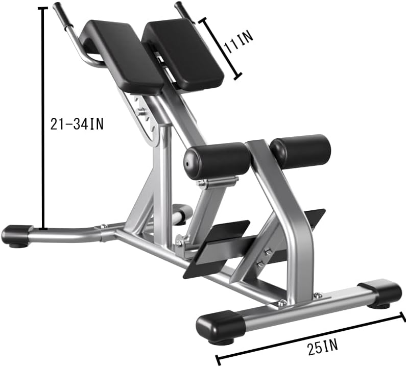 Roman Chair Hyperextension Bench for Waist  Gym Back Extension Machine   Heavy Duty 300 kg  660 lbs  Weight Capacity