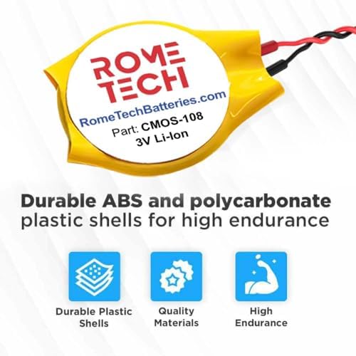 Rome Tech CR1620 CMOS BIOS Battery for HP EliteBook 840 G7   Backup 3V RTC CR 1620 HP Laptop Battery with 2 Wire Cable