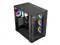 Rosewill ACA503B ATX Computer Gaming PC Case Mid Tower  with 4 ARGB Fans Pre Installed  Curved Tempered Glass Panel Type c  USB3 0 support BTF motherboard