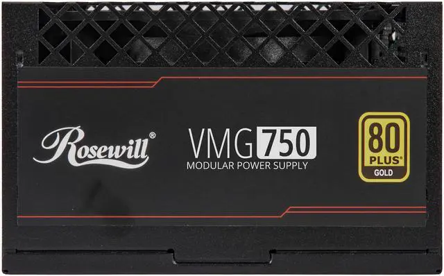 Rosewill VMG 750W 80  Gold  ATX 3 0 & 3 1 Compatible  Full Modular Low Noise Power Supply  PCIe 5 1 12V 2x6 Connector  100  Japanese Electrolytic Capacitor  120mm FDB Silent Fan   5 Year Warranty   VMG750