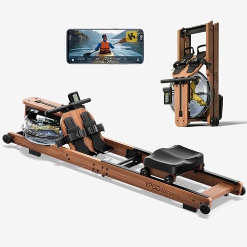 Rowing Machine for Home  350 LB Capacity  16 Level Silent Resistance  Magnetic Rowing Machines for Home Foldable  Full Body Workout Compact Rowing Machine for Cardio & Strength with APP Support