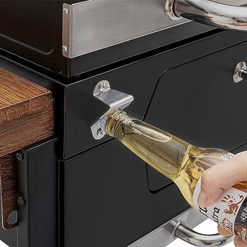 Royal Gourmet CD1824M 24 Inch Charcoal Grill  BBQ Smoker with Handle and Folding Table  Perfect for Outdoor Patio  Garden and Backyard Grilling  Black  Medium