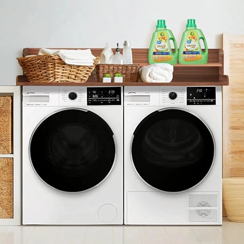 Royxen Laundry Countertop with Storage Universal Fit  Washer and Dryer Countertop with Shelf  Laundry Room Storage  2 Tier Shelf  Black 