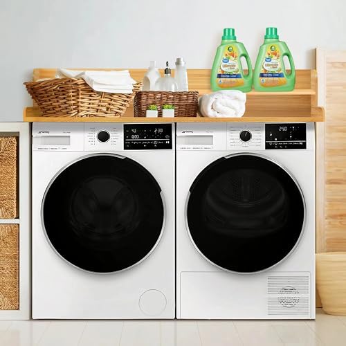 Royxen Laundry Countertop with Storage Universal Fit  Washer and Dryer Countertop with Shelf  Laundry Room Storage  2 Tier Shelf  Black 