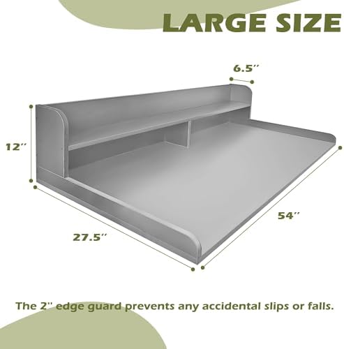 Royxen Laundry Countertop with Storage Universal Fit  Washer and Dryer Countertop with Shelf  Laundry Room Storage  2 Tier Shelf  Black 