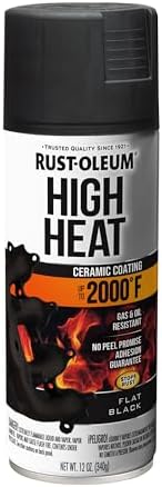 Rust Oleum 248903 Automotive High Heat Spray Paint  12 oz  Flat Black
