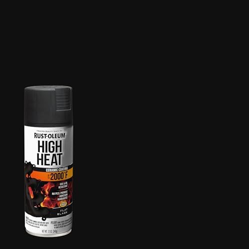 Rust Oleum 248903 Automotive High Heat Spray Paint  12 oz  Flat Black